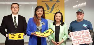 From Right to Left are Dr Robert Lockyer, Hon Elizebeth Quat BBS JP, Sharon Kwok Pong and Barrister Kim McCoy