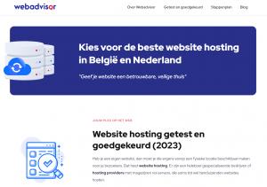 Webadvisor website hosting vergelijker