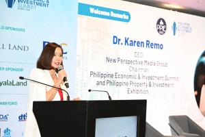 Dr. Karen Remo, CEO, New Perspective Media Group and Chairman, Philippine Economic & Investment Summit & Philippine Property & Investment Exhibition during her welcoming remarks