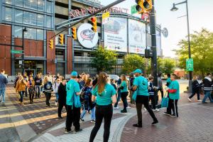 Bringing the Truth About Drugs initiative to a Blue Jackets hockey game