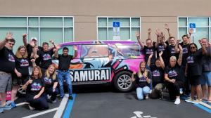 Skill Samurai Franchisees standing near Skill Samurai Vehicle