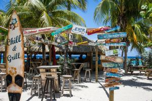 A casual beach dining outlet at a holiday resort.
