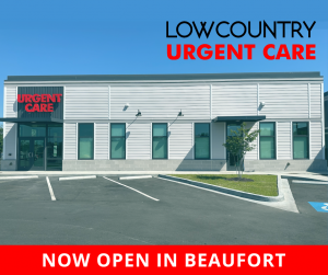 Exterior photo of Lowcountry Urgent Care Beaufort - announcing center is now open