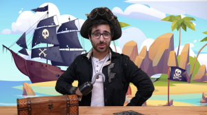 The Pirate Ship lesson teaches students about wind power, as they build their own pirate ship model.