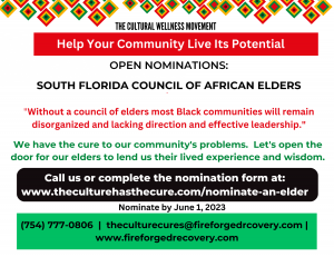 First Nominees submitted for the South Florida Council of African Elders