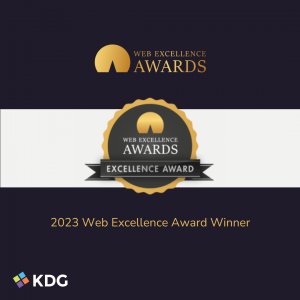 KDG is the winner of a 2023 Web Excellence Award