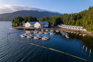 Aerial view of Waterfall Resort Alaska on Prince of Wales Island