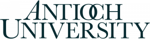 Antioch University logo stacked dark green