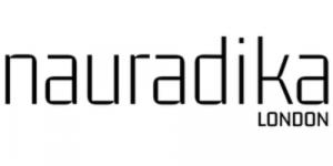 This show the Nauradika London logo.  Black and white.