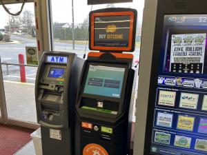 Bitcoin ATM at Shillington Food Mart is placed on the right from the entrance