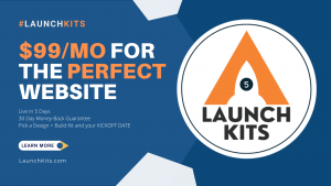 The PERFECT website from Launch Kits for $99/mo