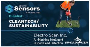 SWORDFISH selected as Finalist for Best Sensor in CleanTech / Sustainability category.