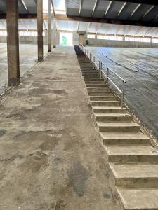 The inside of the Alameda Reservoir before the roof replacement project begins. Photo showcases the depth of the reservoir.