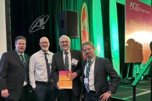 Aeronet Worldwide executives Robert Turner, Kevin Mautino, Ted Shown, and David Gibson