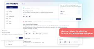 butterflye solutions internal and external business communication software platform