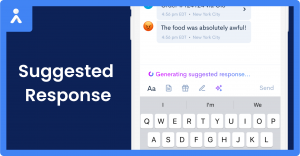 An example of the suggested response feature.