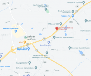 Map of Carolina QuickCare Urgent Care in Reidsville