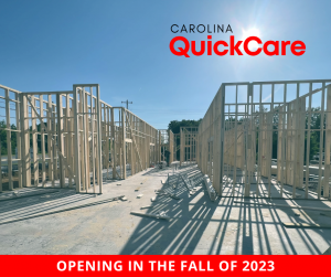 Picture of Carolina QuickCare urgent care building being constructed