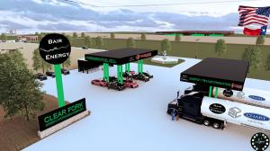 Artist impression of the proposed Bair energy fueling station in Texas.