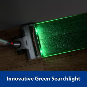 Maircle S3 series stick vacuums with green LED searchlight floor brush