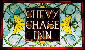Chevy Chase Inn famous stained glass window. Photo provided by Chevy Chase Inn