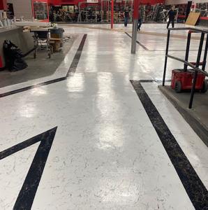 MarbleFlex installed on gym floor