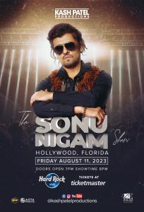 Experience the Magic of Sonu Nigam at Hard Rock Live In Hollywood, FL – Tickets On Sale Now
