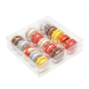 crystal clear macaron box