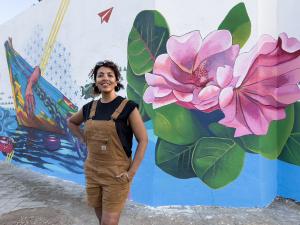 Silvia Lopez Chavez Shows The Migrant Experience In The Outlaw Ocean Mural Project, Created by Journalist Ian Urbina