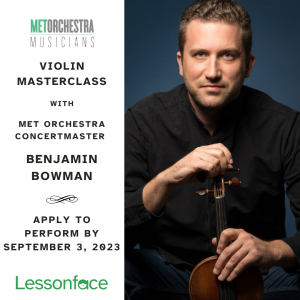 Lessonface Announces 2023-24 Masterclasses with MET Orchestra Musicians