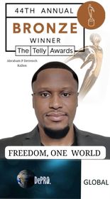 Freedom, One World, a music video from Liberian entrepreneur and entertainer, Abraham P. “Detrench” Kallon, has won The Telly Award in the General Music Social Video category.