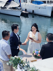 Solemnisation Photo of Wanderlust Adventures Yacht Singapore