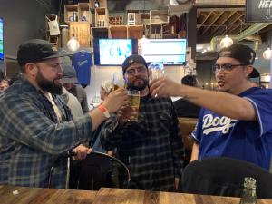 Angry Horse patrons toast the new brews for the 6th Anniversary Event