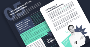 Page from Navigating HealthTech MVPs’ - brief e-book by Applover
