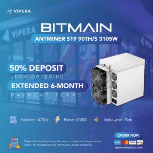Bitmain Antminer S19 90TH/s 3105W