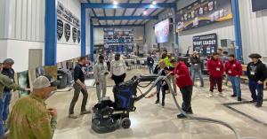 Training class gets hands-on with Warrior Equipment concrete grinder