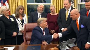 Marty Irby and President Donald J. Trump in the Oval Office in 2019