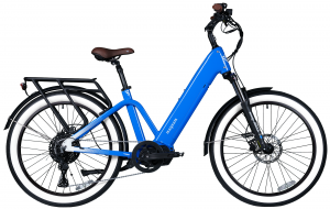 Blue and white Pilot mid-drive electronic bike from Magnum Bikes