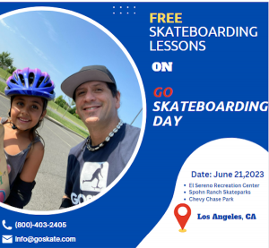 Free skateboard lessons at LOS ANGELES CALIFORNIA