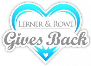 Lerner & Rowe Gives Back logo