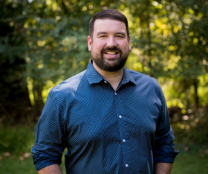 Mark L. O'Brien outside his home in Maryland.