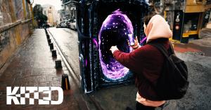 A foreboding dark portal swirls with mesmerizing energy, its unseeable depth seeming to pulsate and beckon. On its brink stands a lone figure, seemingly on the edge of being drawn in, a moment away from stepping into the unknown