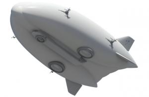 Underside view of hybrid airship showing Air Cushion Landing System (ACLS)