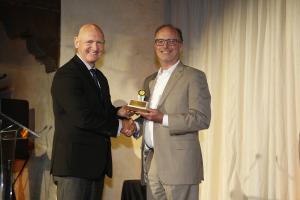 The Naval Postgraduate School Foundation announced AT&T as its 2023 Corporate Partner of the Year during the 18th Annual America’s Heroes Charity Golf Tournament Dinner on June 5. Lance Spencer, Client Executive Vice President – Defense, AT&T Public Secto