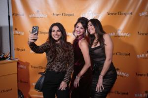 A picture (left to right) of Jennifer Aydin, Sarah Arcuri, Andrea Lopez on the red carpet at the launch party for "The Owner & The Wife" hosted at Fresco Da Franco in Montclair, New Jersey