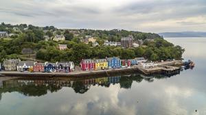 Fishing villiage with bright coloured houses