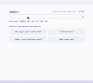 AskNews is a GenAI application that answers your questions about the news.