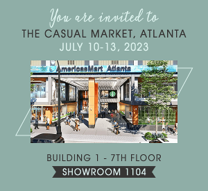 Showcasing their newest arrivals at the Casual Market in Atlanta, July 10-13, 2023 in booth B1 7-1104