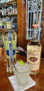 Harry's Bar and Tables features their popular Elderflower Gimlet with Tito’s vodka for the Cheers for Charity event in Kansas City's Westport.