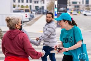 Volunteers bring the Truth About Drugs booklets to Monster Jam to reach kids before the dealers do.